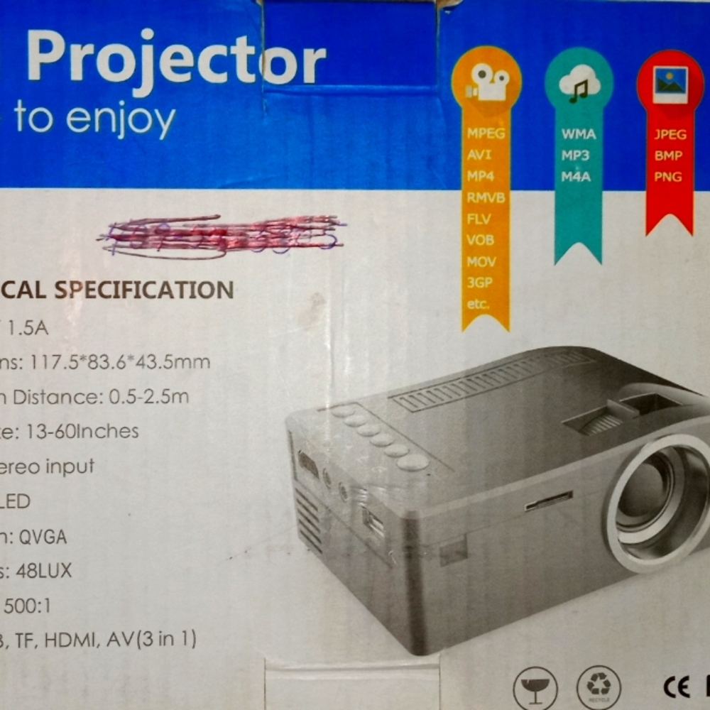 Projector hooks up to phone/laptop usb